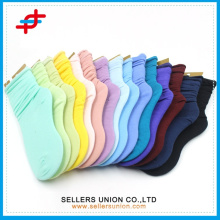 New cheap chemical fiber knee-high socks/multicolor girls socks for wholesale/bulk socks loom knitting 144 needles